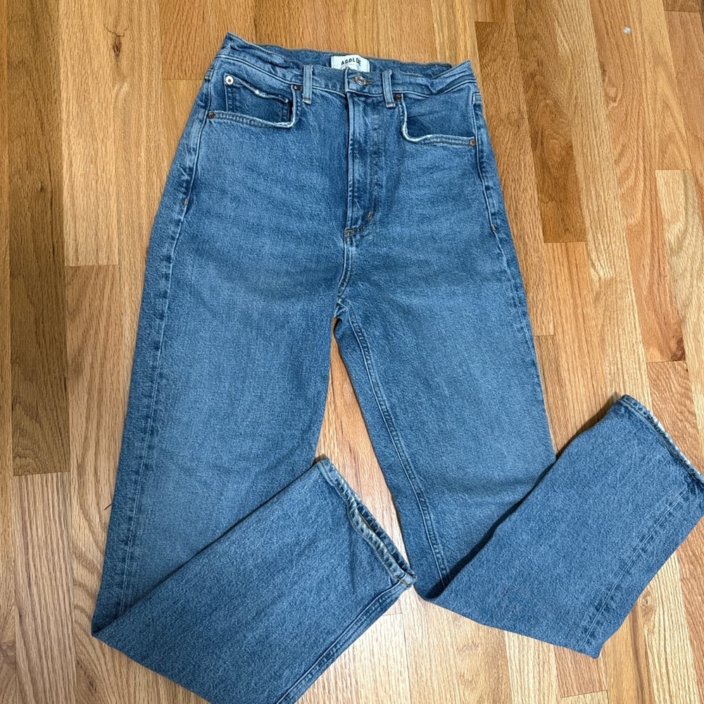 Agolde Women's High Rise Jeans in Blue